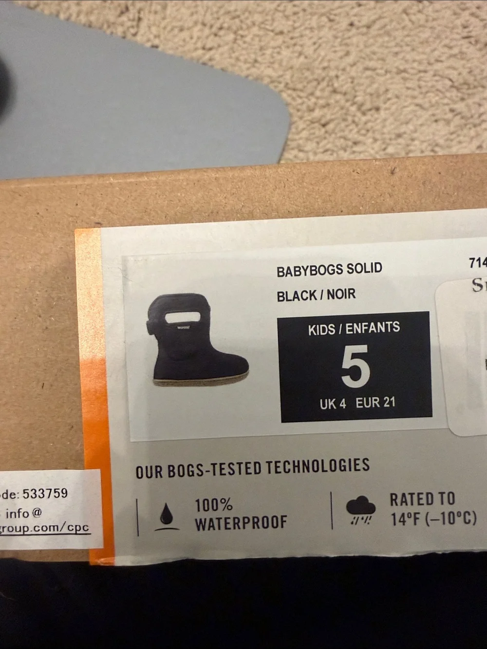 Bogs Waterproof Kids Black Winter Pull-On Boots